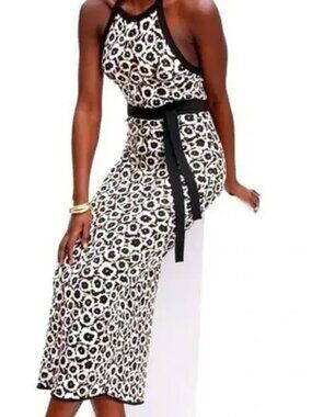 NWT DVF x target halter knit floral midi dress, S